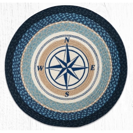 Palacedesigns 27 x 27 in. RP-443 Compass Rose Round Patch Rug PA3374684